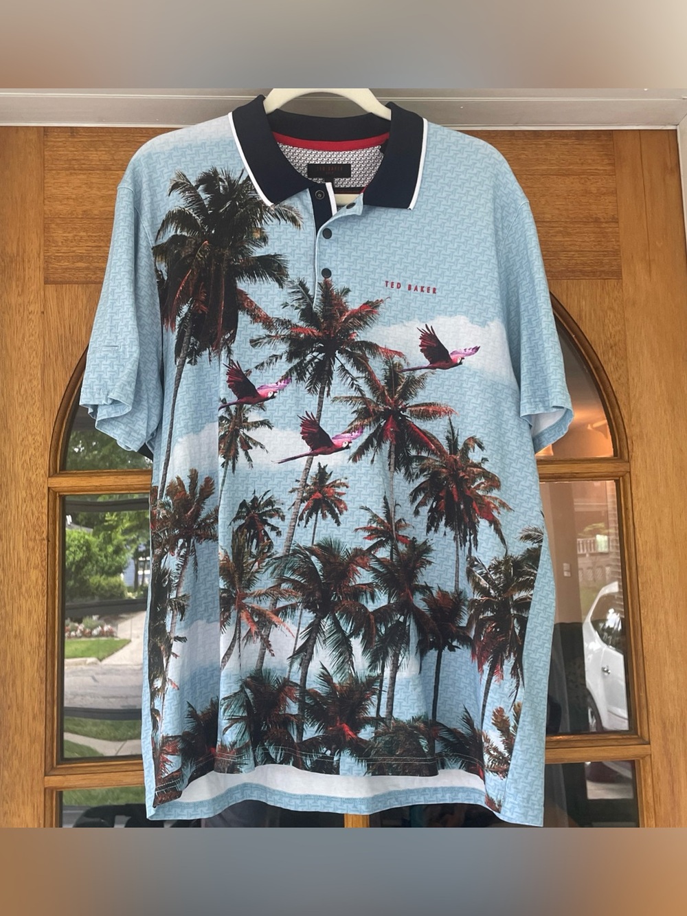 Ted Baker London Men’s Golf Polo Palm Trees Ted Size 6 US Size XL/XXL